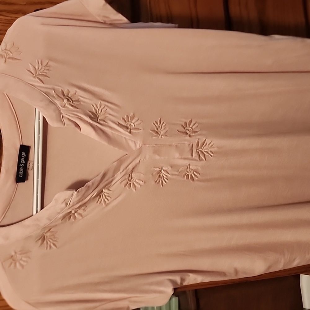 Cable & Gauge Soft Pink Top